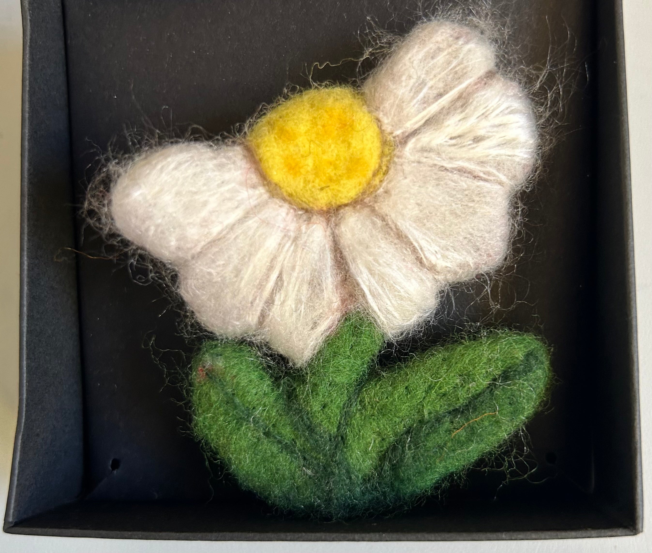 White Daisy Brooch