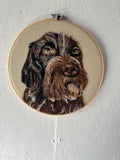 Pointer portrait needle felted