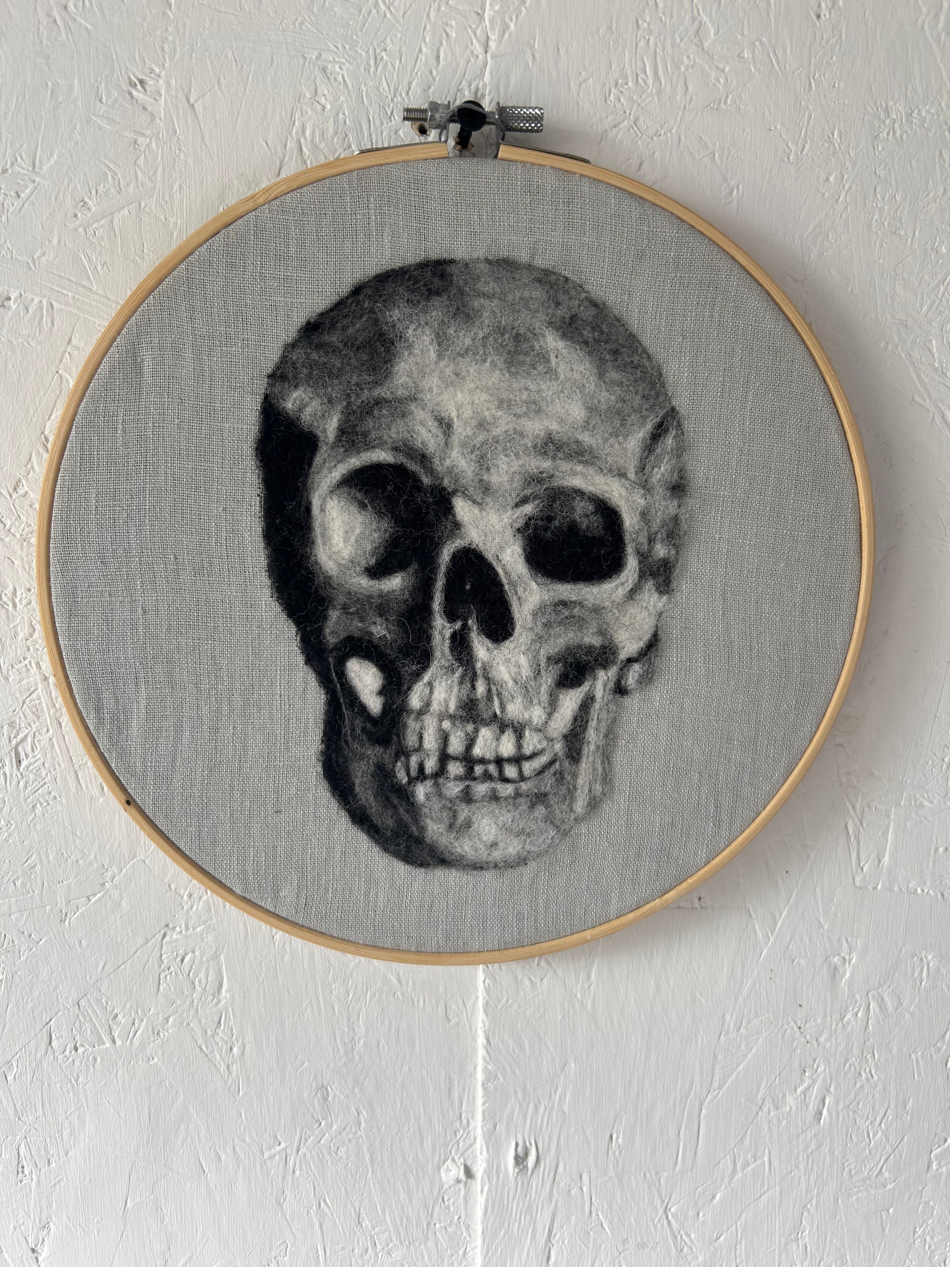 Skull needle felted